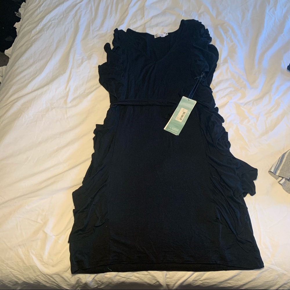 Carve mini black dress